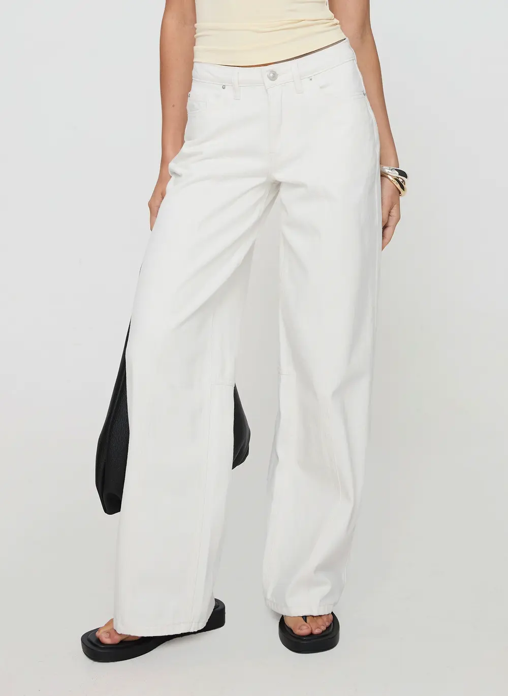 Lando Low Rise Straight Leg Jeans White