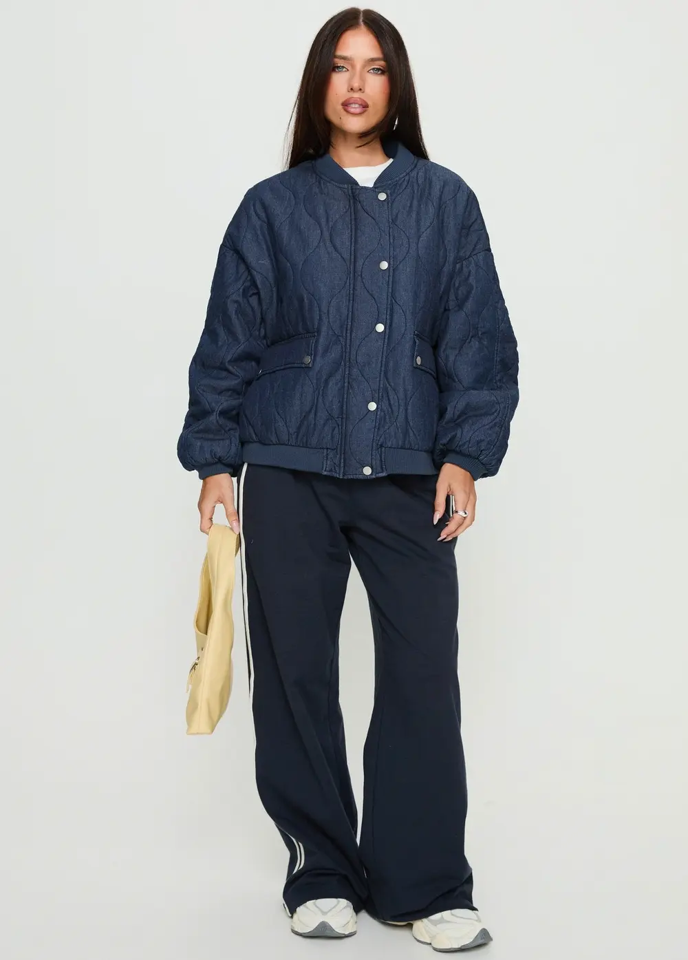 Stick Season Quilted Jacket Navy