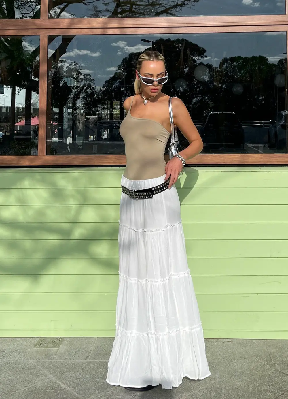 Miriah Maxi Skirt White Low Impact