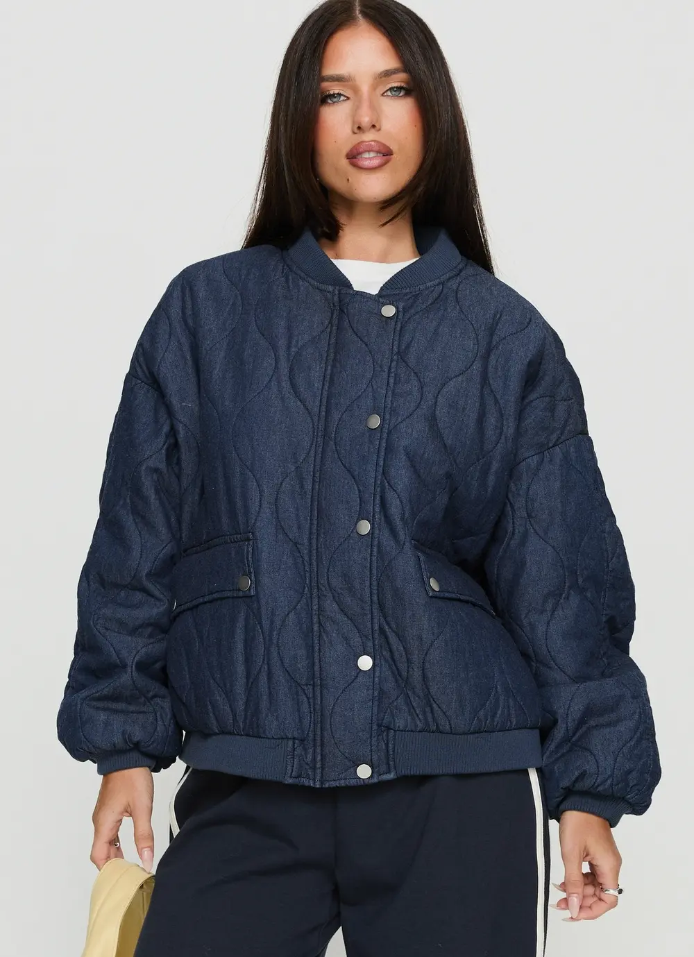 Stick Season Quilted Jacket Navy