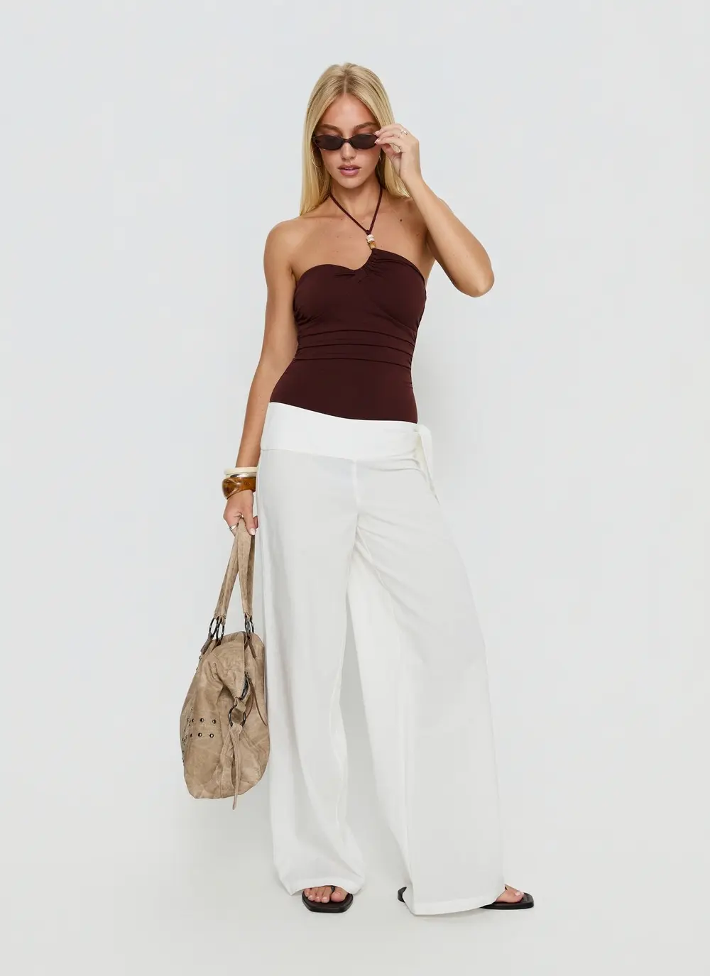 Wave Dancer Tie Pant White