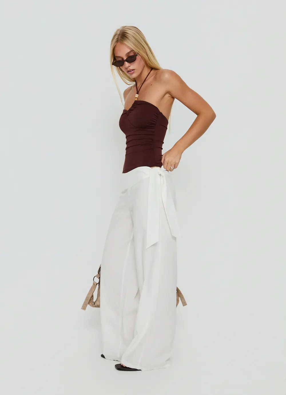 Wave Dancer Tie Pant White