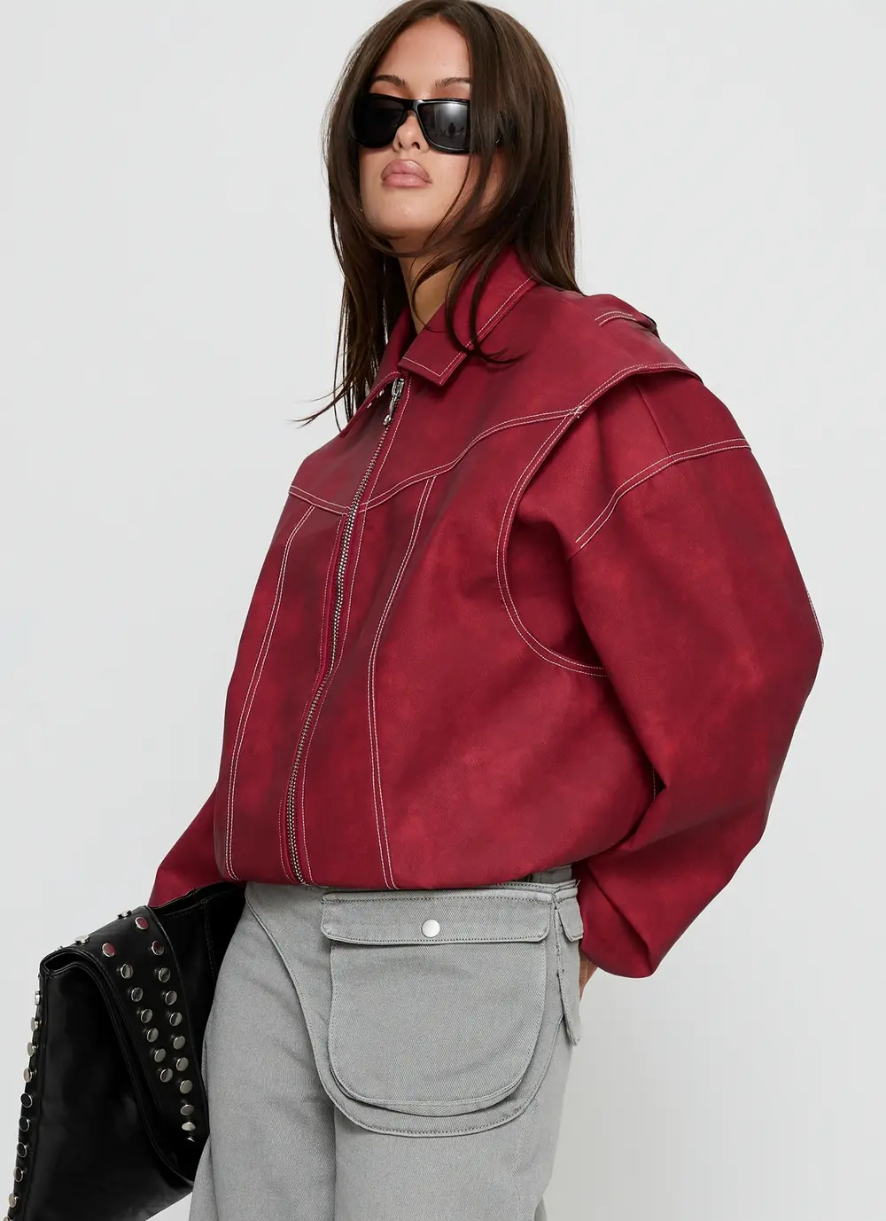 Vista Bomber Jacket Crimson