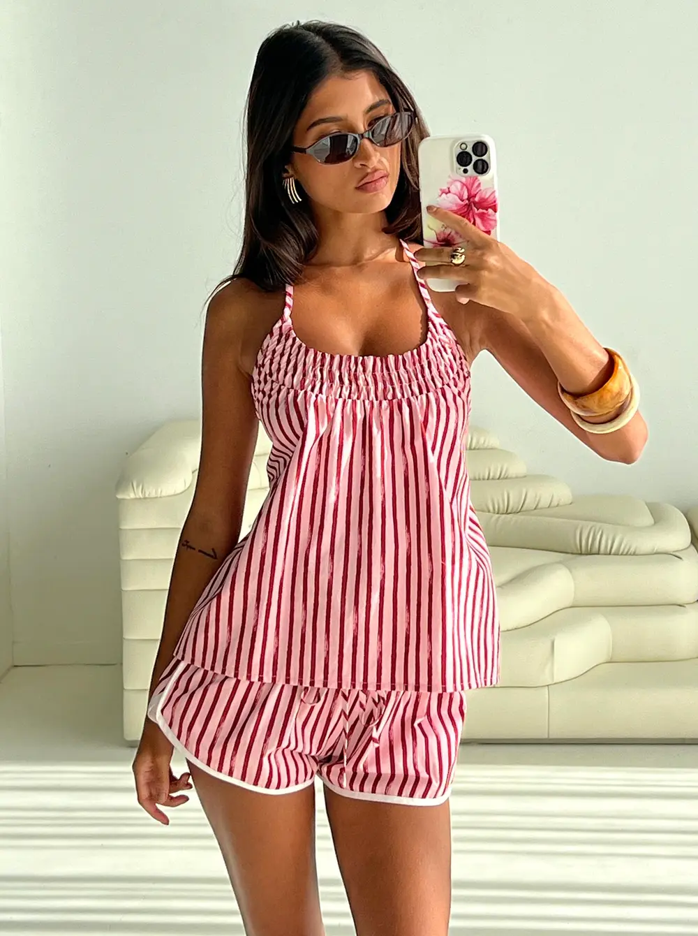 Your Everything Shorts Pink Stripe