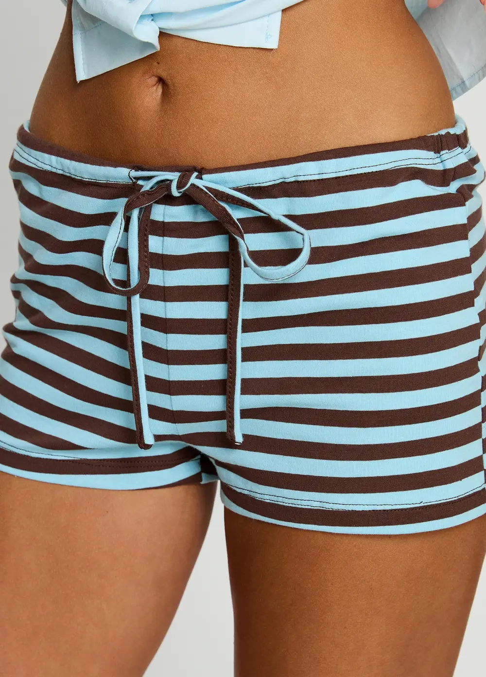 Kourt Bloomer Shorts Chocolate Sea Stripe