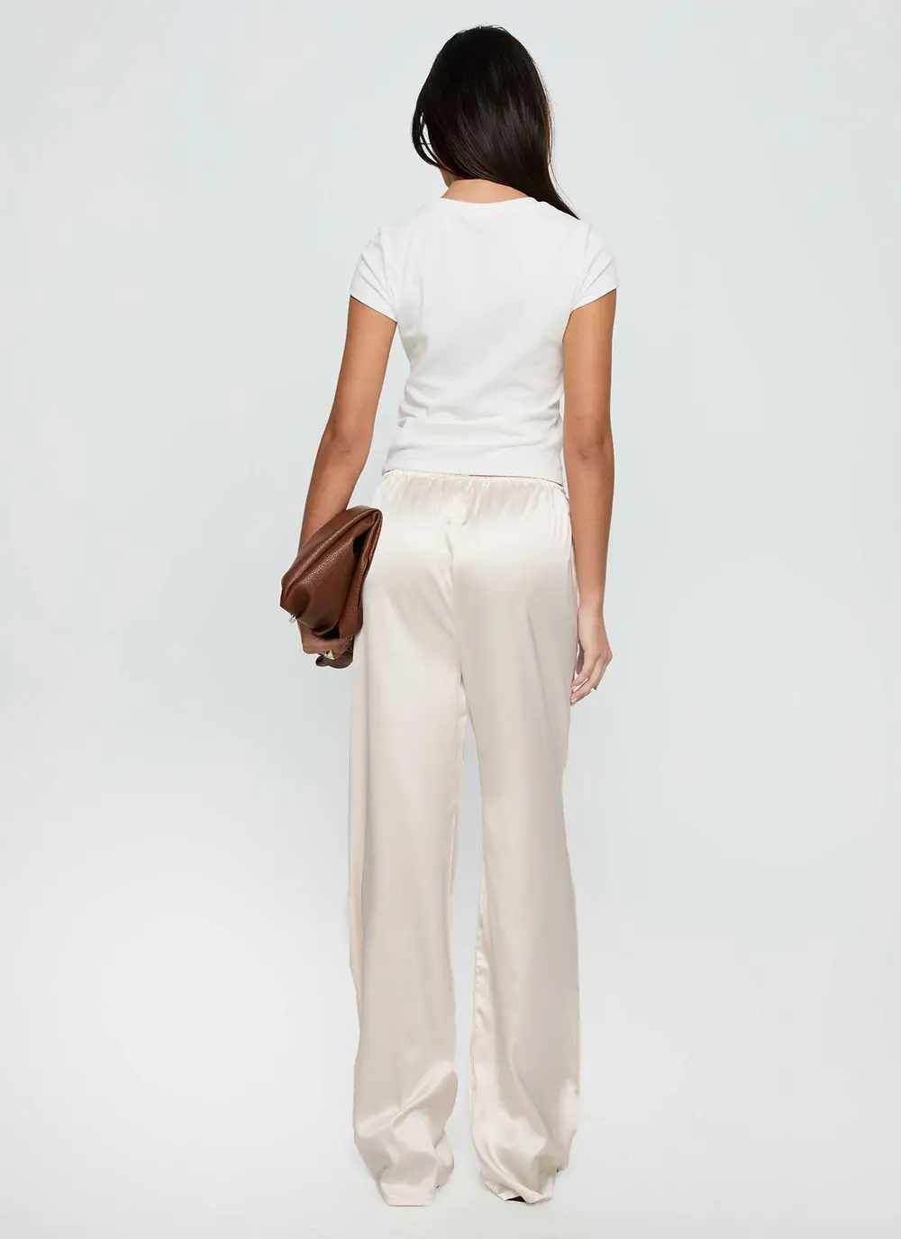 Soulstar Satin Pants Champagne