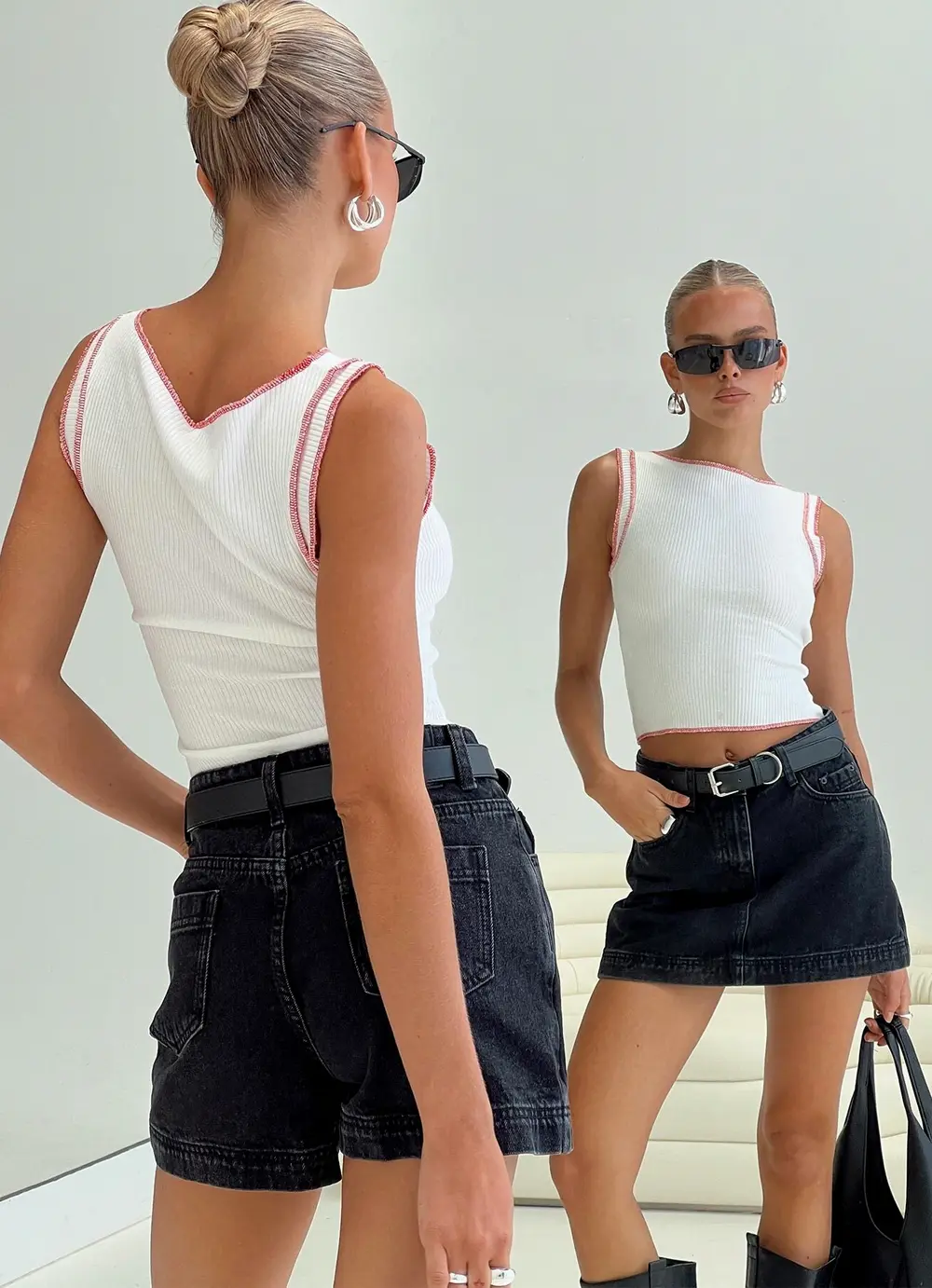 Gazelle Denim Skort Washed Black