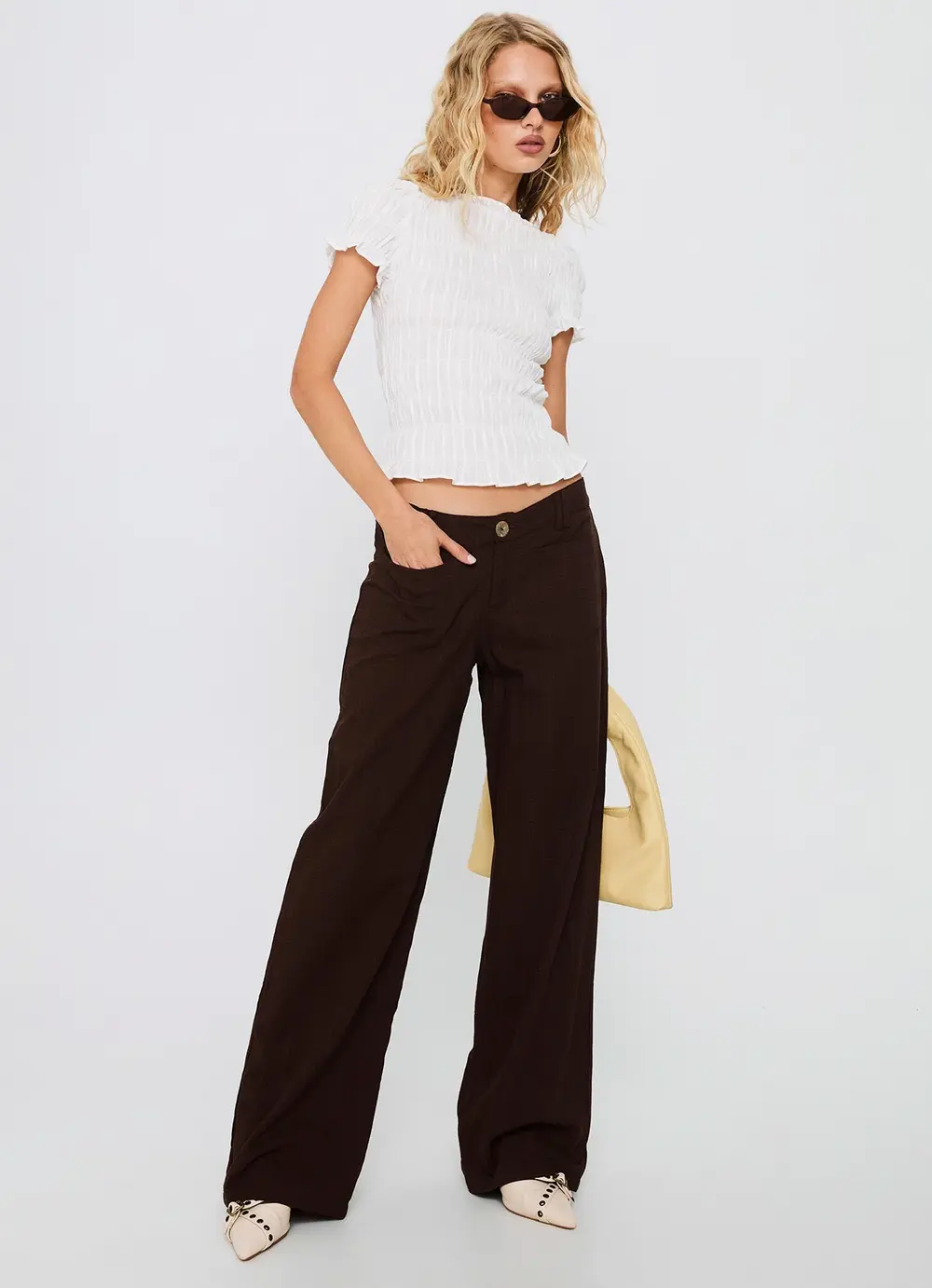 Vendi Low Rise Pant Chocolate