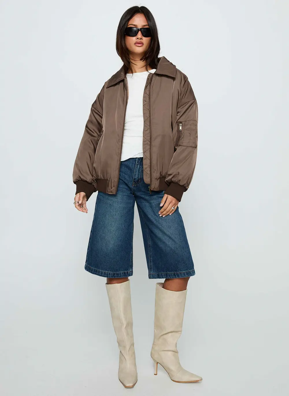 Say Less Bomber Jacket Dark Brown