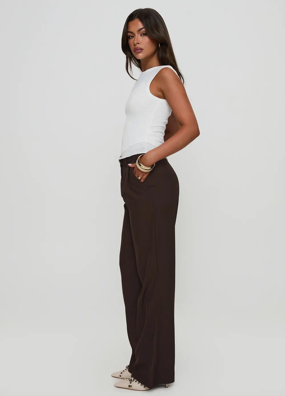 Ambient Wide Leg Pant Chocolate
