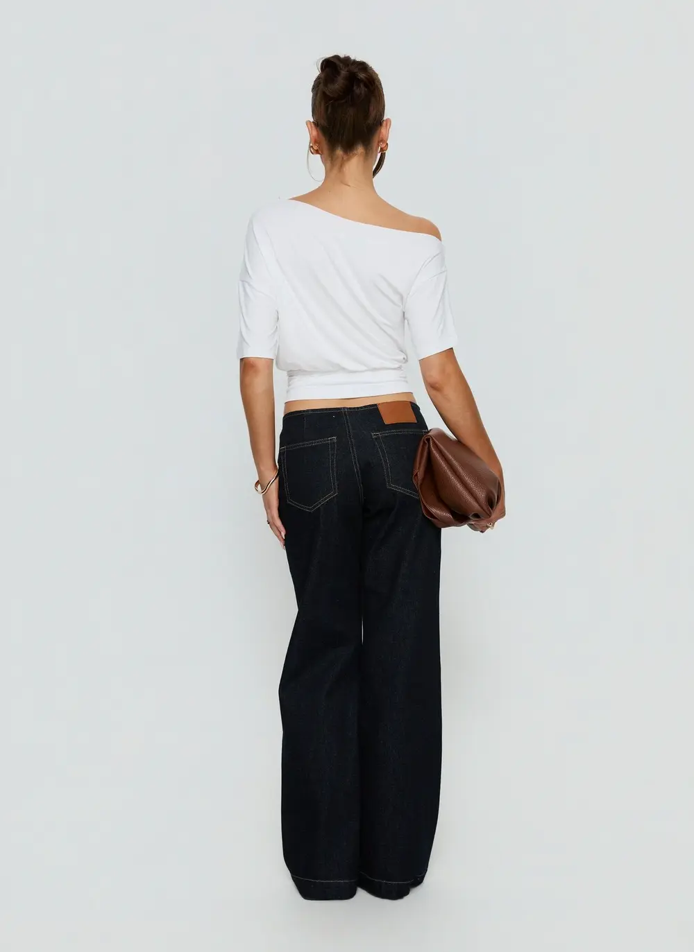 Buenos No Waist Low Rise Straight Leg Jeans Raw Denim