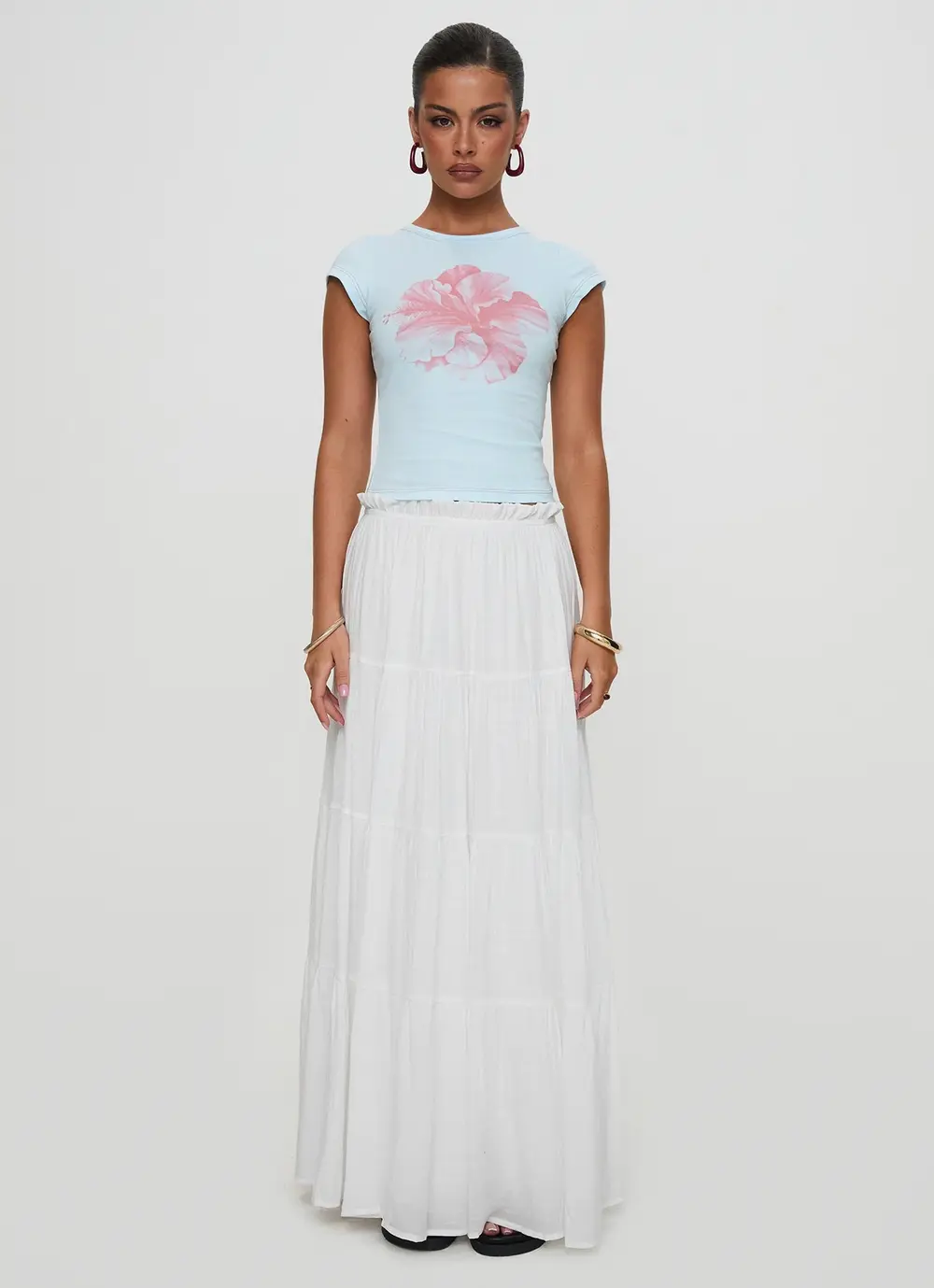 Mya Maxi Skirt White