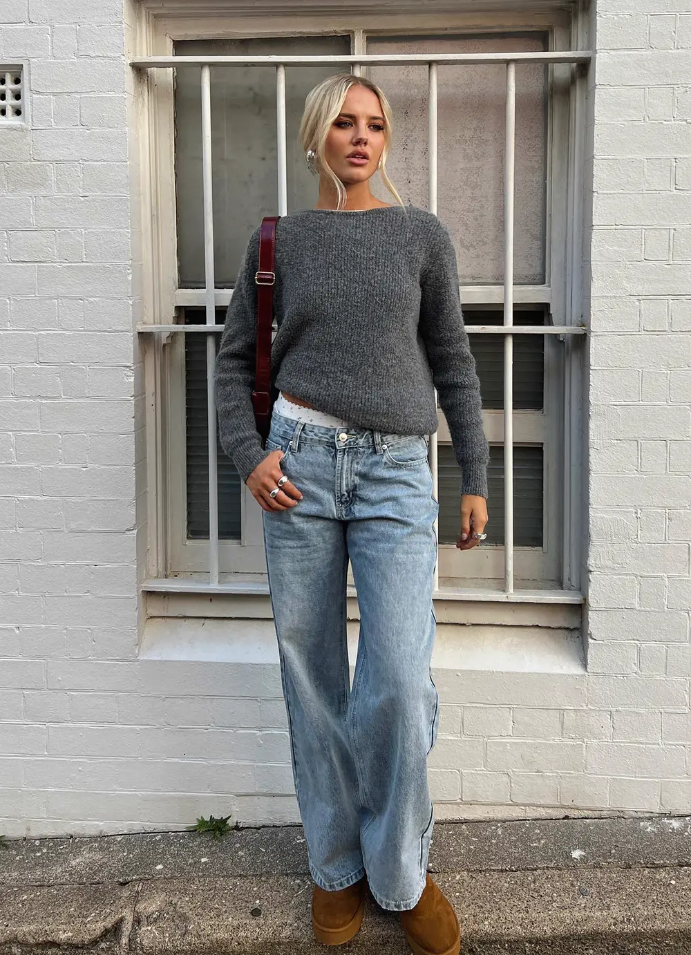 Serenitia Mid Rise Relaxed Jeans Light Wash Petite