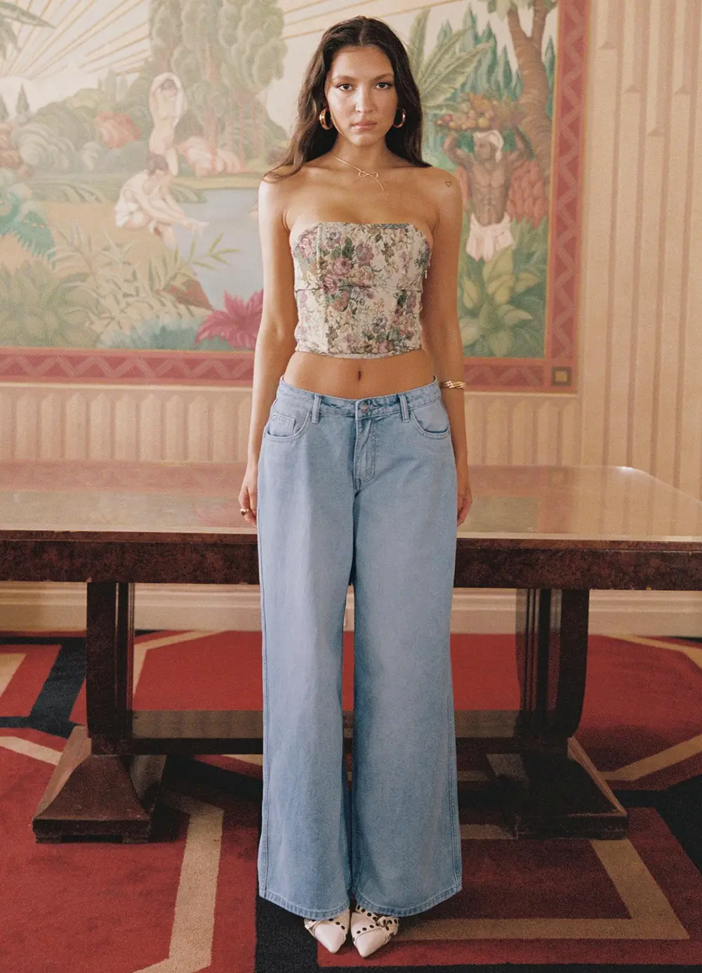 Ramos Low Rise Denim Jeans Light Wash