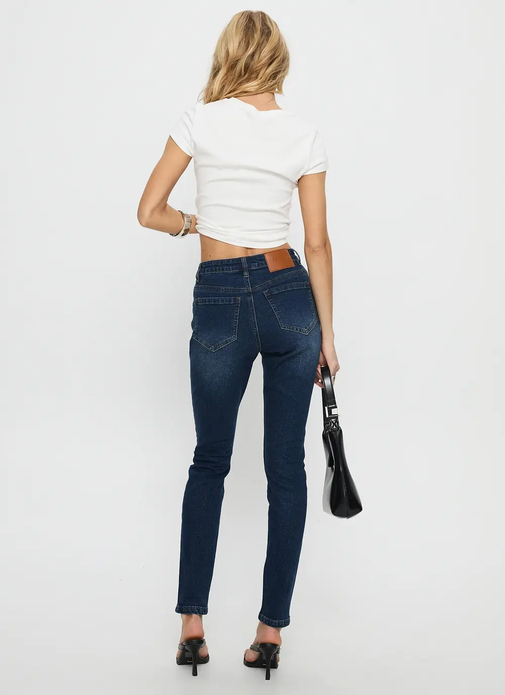Illyssa Mid Rise Skinny Jeans Mid Blue Wash