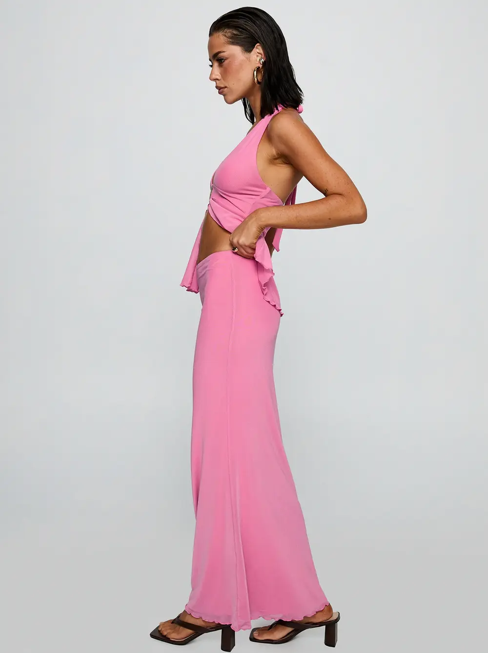 De Angelo Maxi Skirt Pink