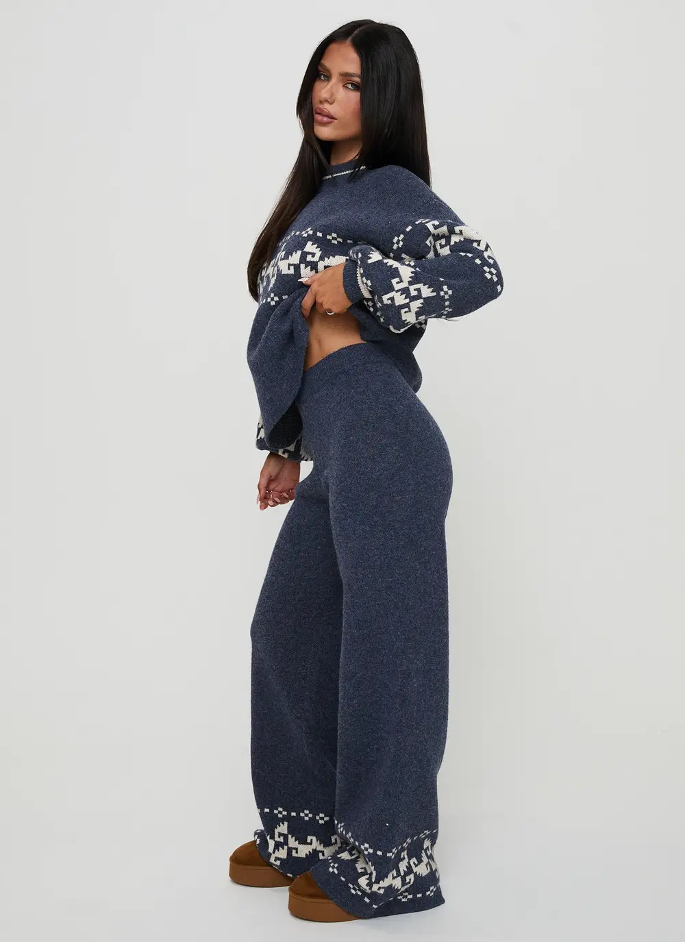 Alpine Knit Pants Navy / Cream