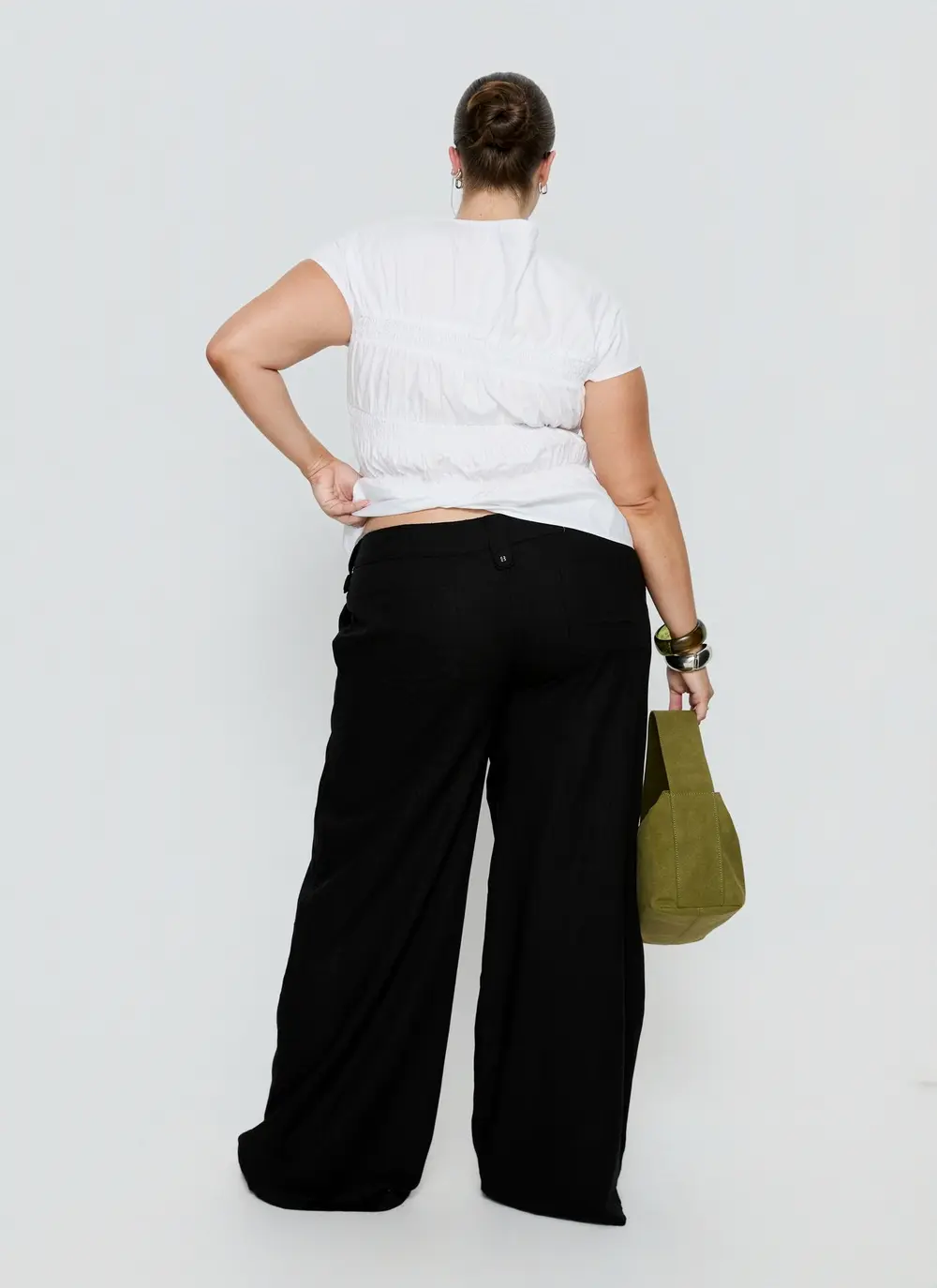 Pedra Wide Leg Pant Black Curve
