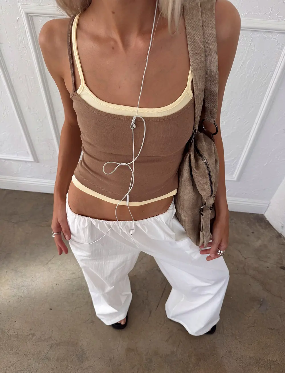 Lunea Concealed Waistband Pants White