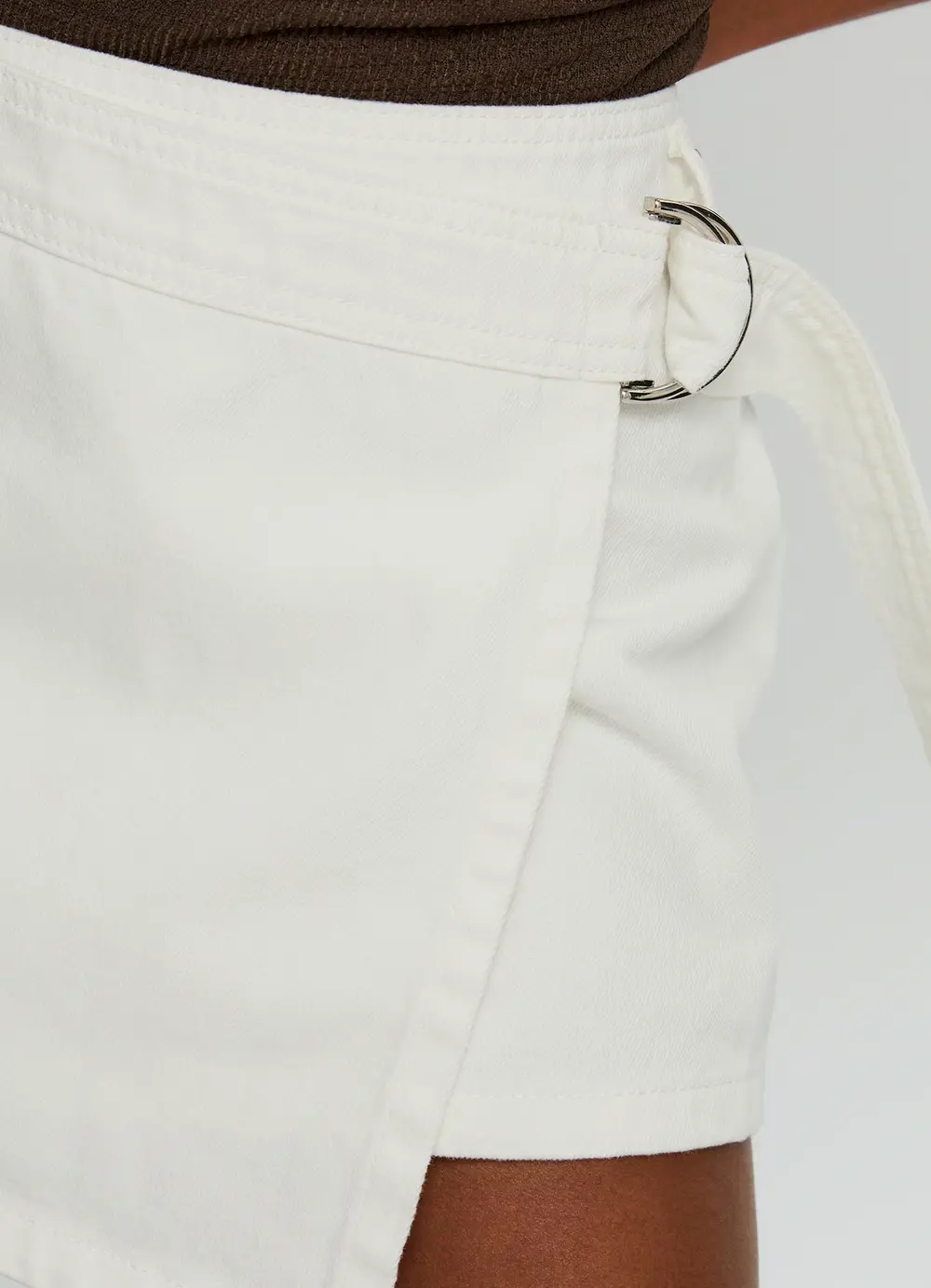 Elinora Wrap Mini Skirt White