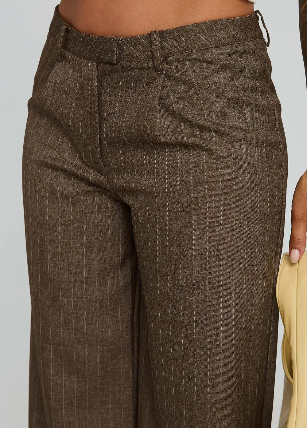 Broadcast Pants Beige Pinstripe