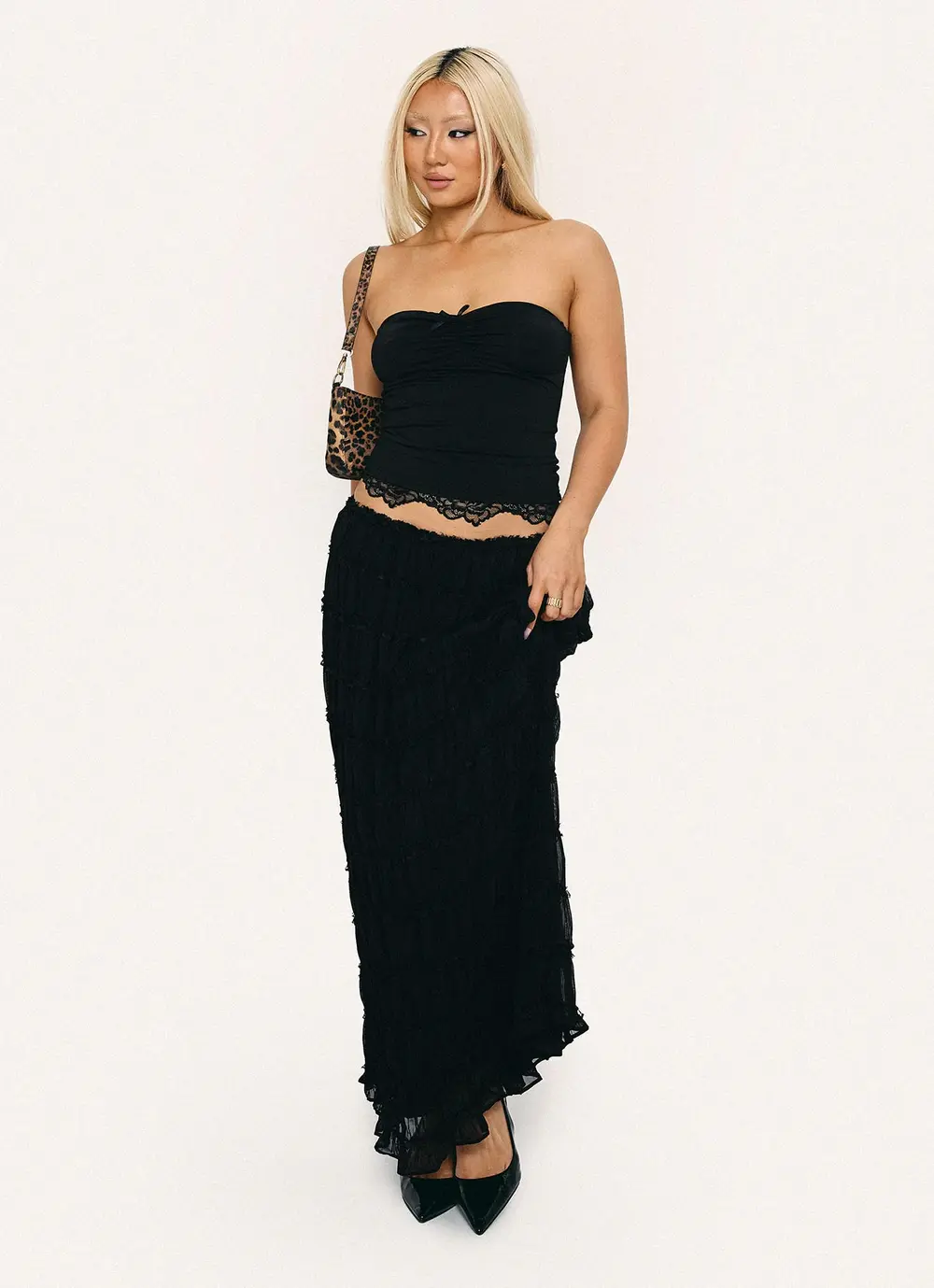 Estefania Maxi Skirt Black