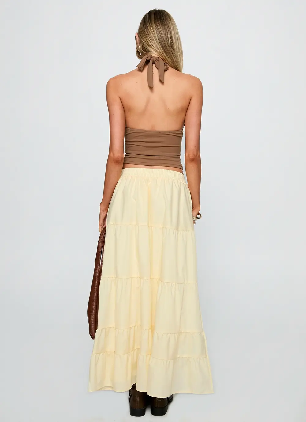 Garden Party Maxi Skirt Lemon
