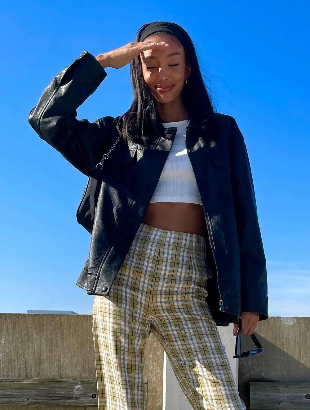 Callie Faux Leather Jacket Black