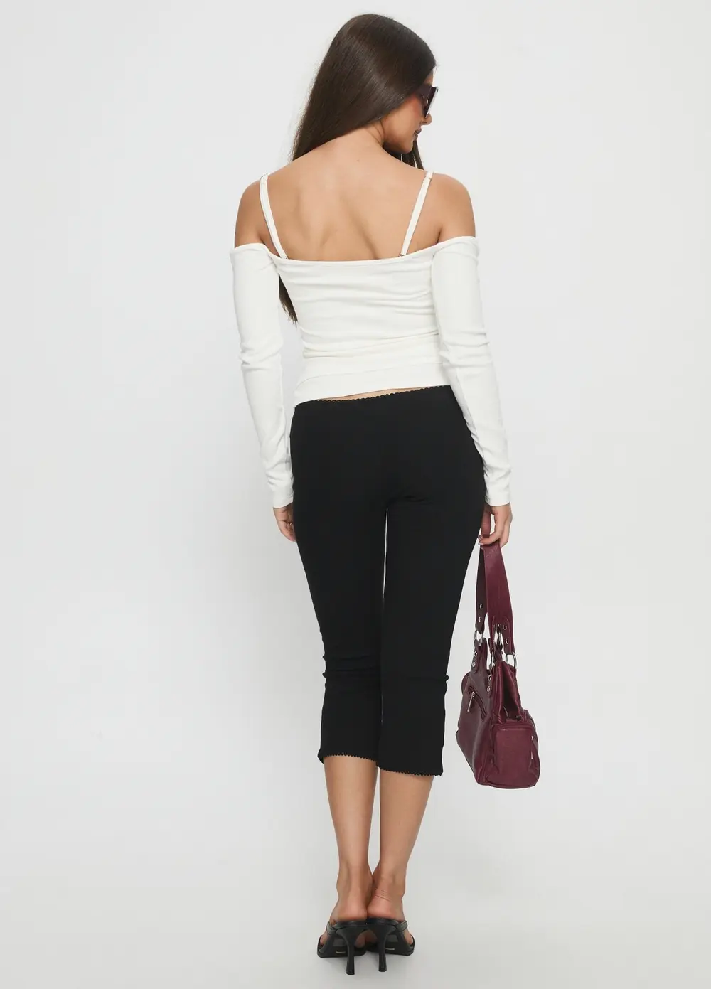 Baseline Rib Capri Pants Black