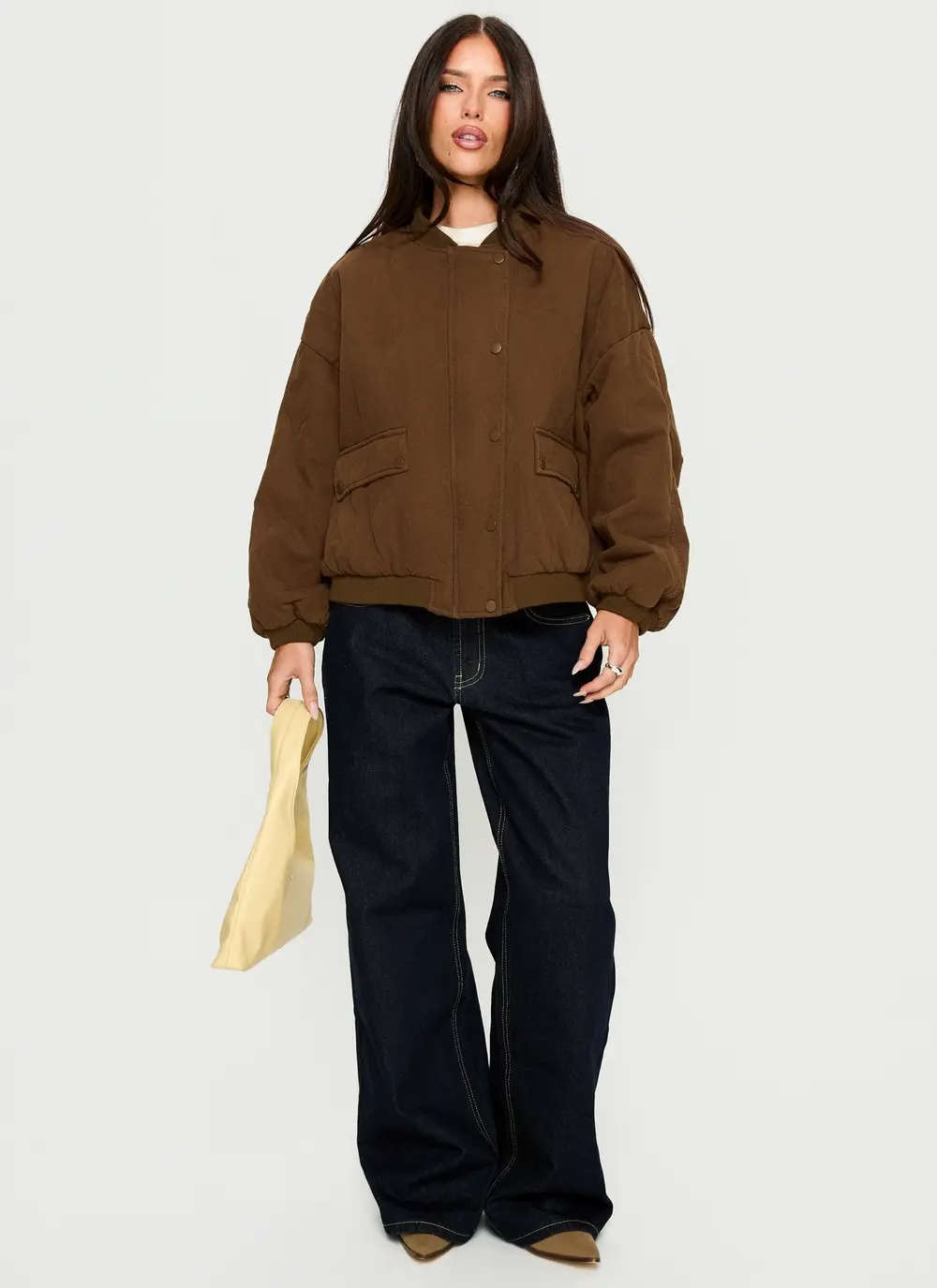 Stick Season Quilted Jacket Brown