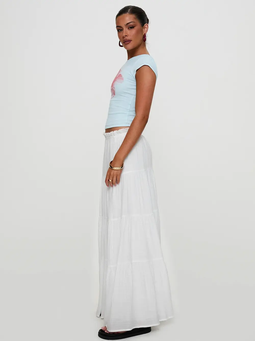 Mya Maxi Skirt White