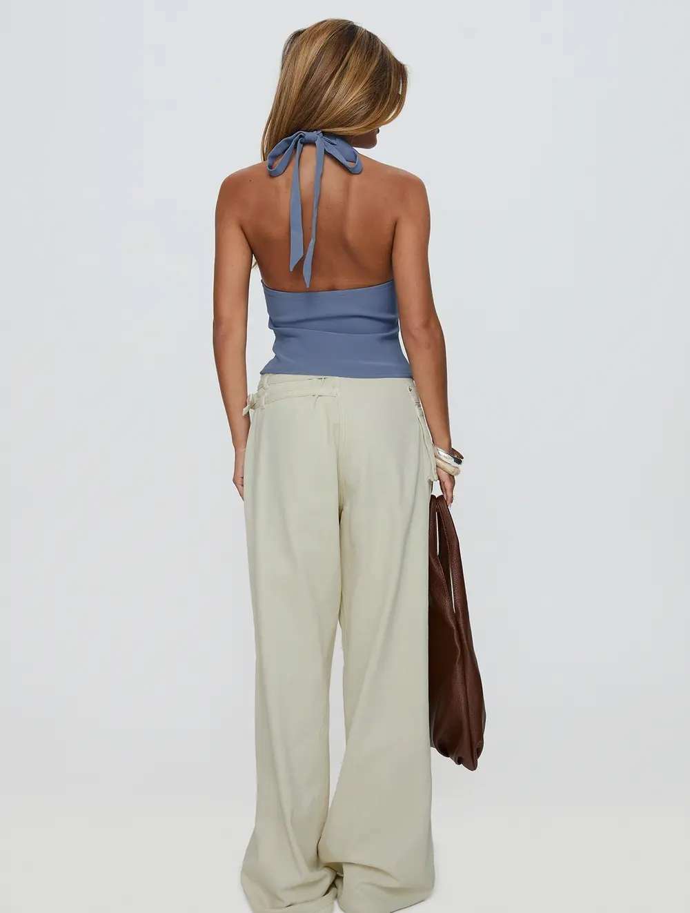 Paltrow Mid Rise Wide Leg Cargo Jeans Cream Petite