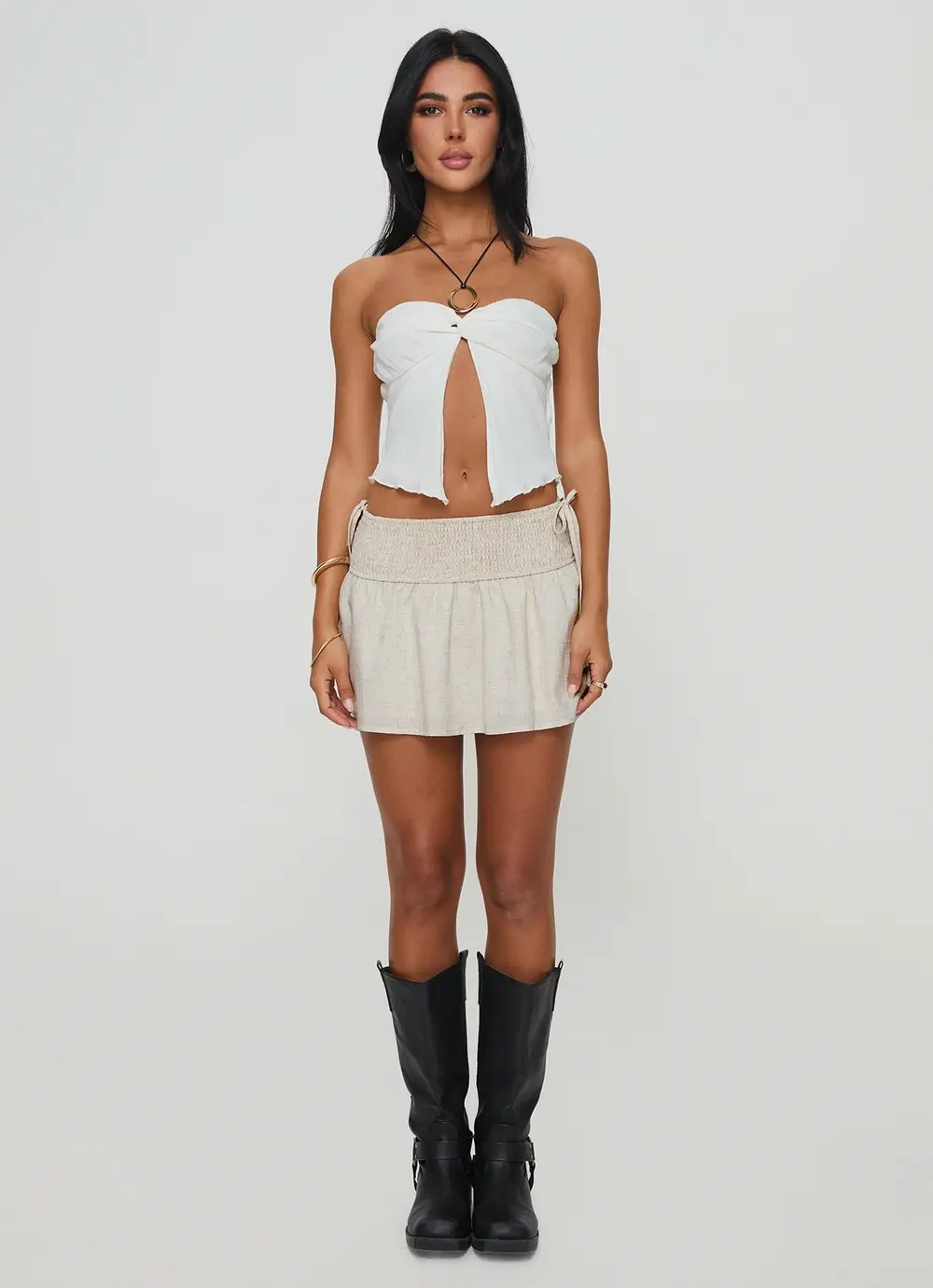 Arroyo Mini Skirt Beige