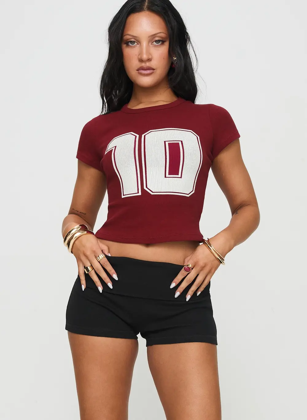 Baseline Low Rise Rib Shorts Black