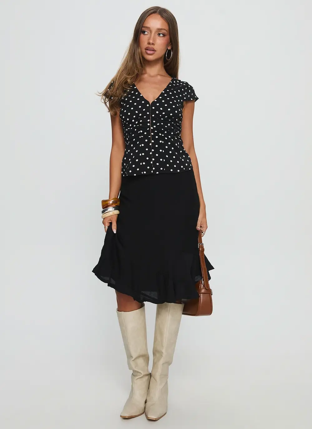 With Kindness Midi Skirt Black