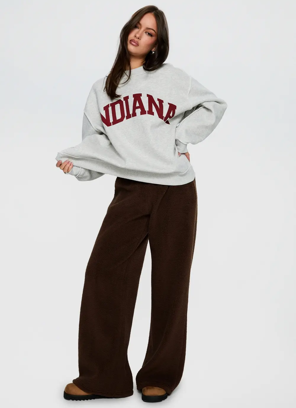 Siberia Fleece Track Pant Chocolate Brown