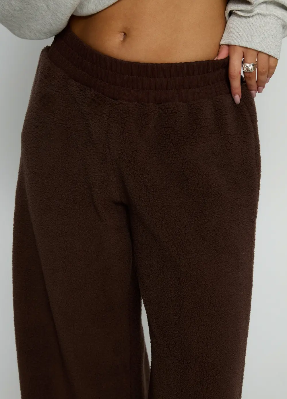 Siberia Fleece Track Pant Chocolate Brown