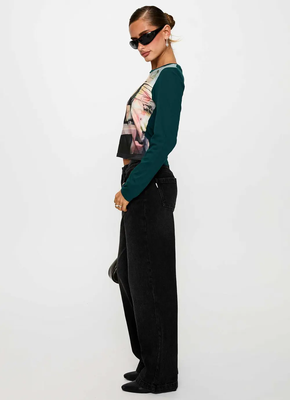 Anelli Low Rise Straight Leg Jeans Washed Black