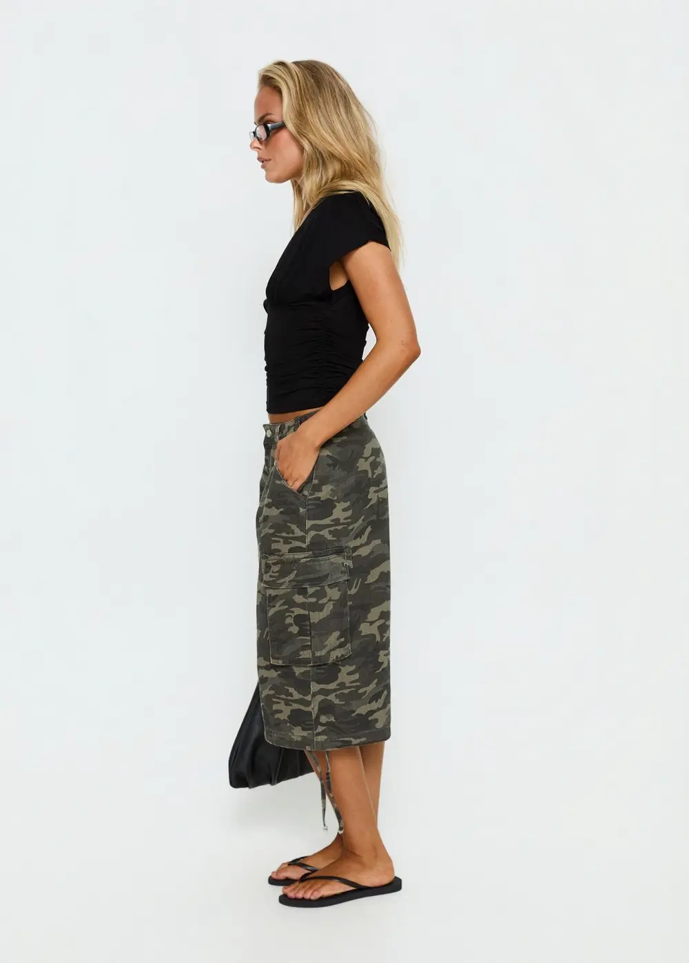 Hudsen Longline Cargo Shorts Camo