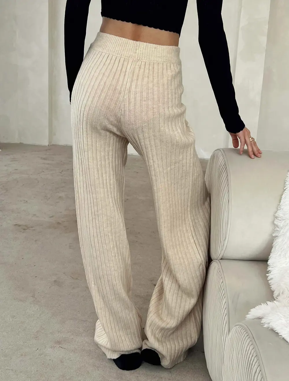 Montana Knit Pants Cream