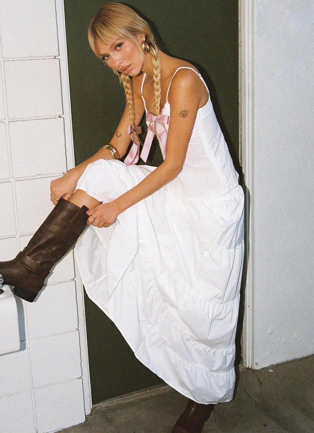 Garden Party Maxi Skirt White