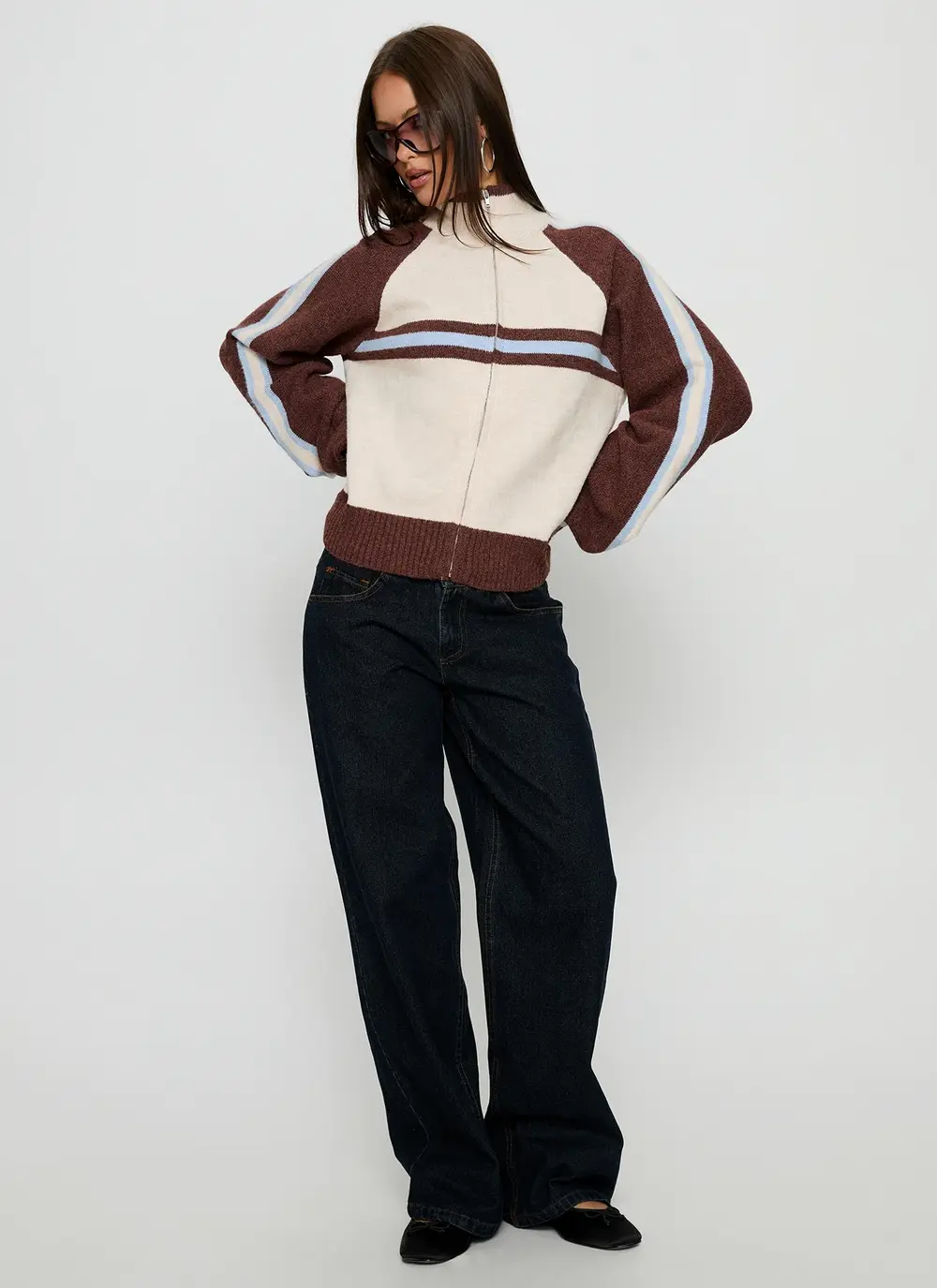 Korinne Low Rise Baggy Jeans Indigo