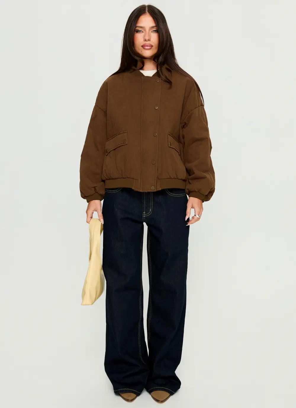 Stick Season Quilted Jacket Brown