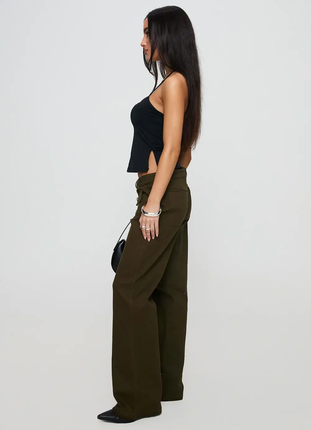 Benicale Low Rise Cargo Pants Olive