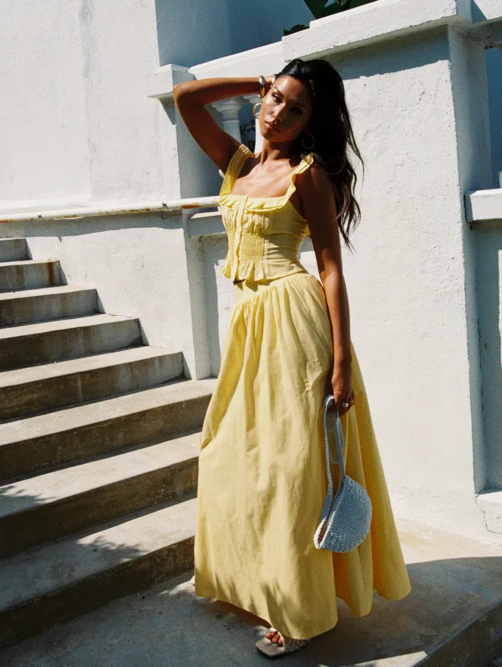 Valerio Maxi Skirt Yellow