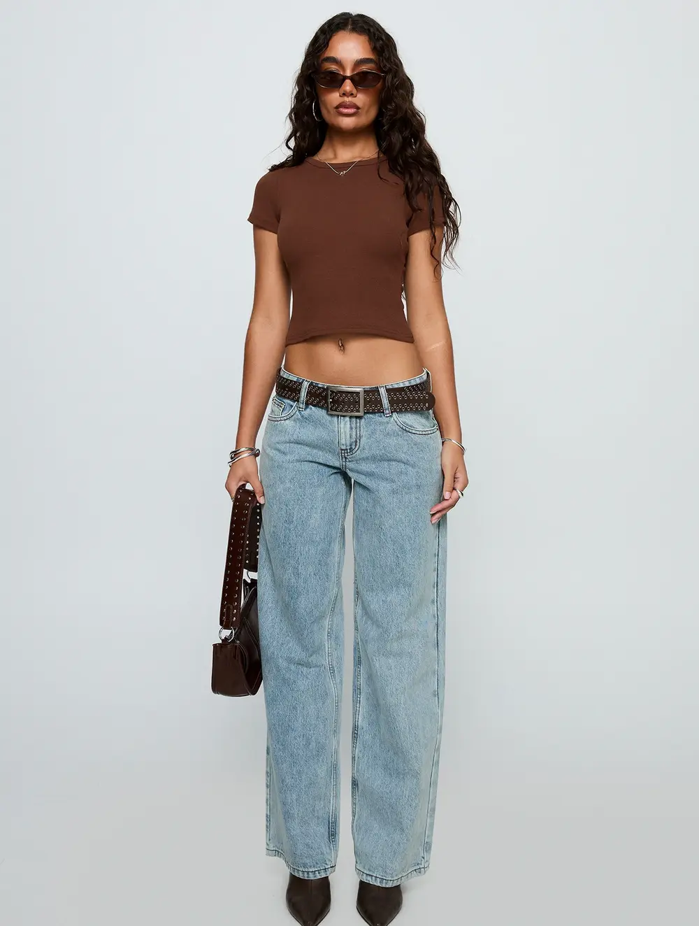 Ellanor Low Rise Straight Leg Light Blue