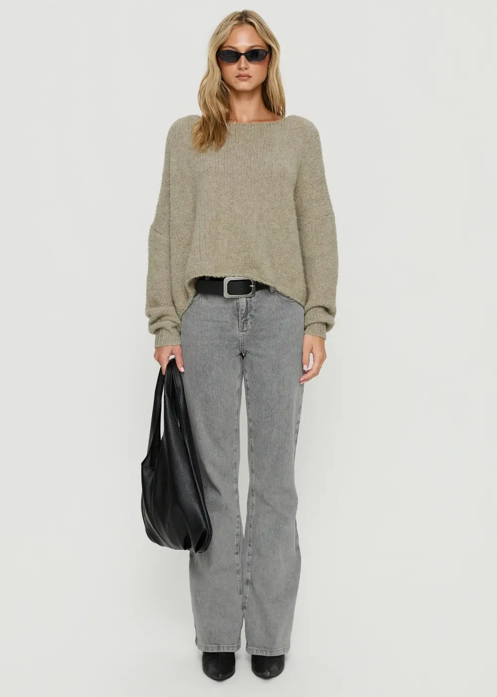 Magic Mirror Mid Rise Bootleg Jeans Washed Grey