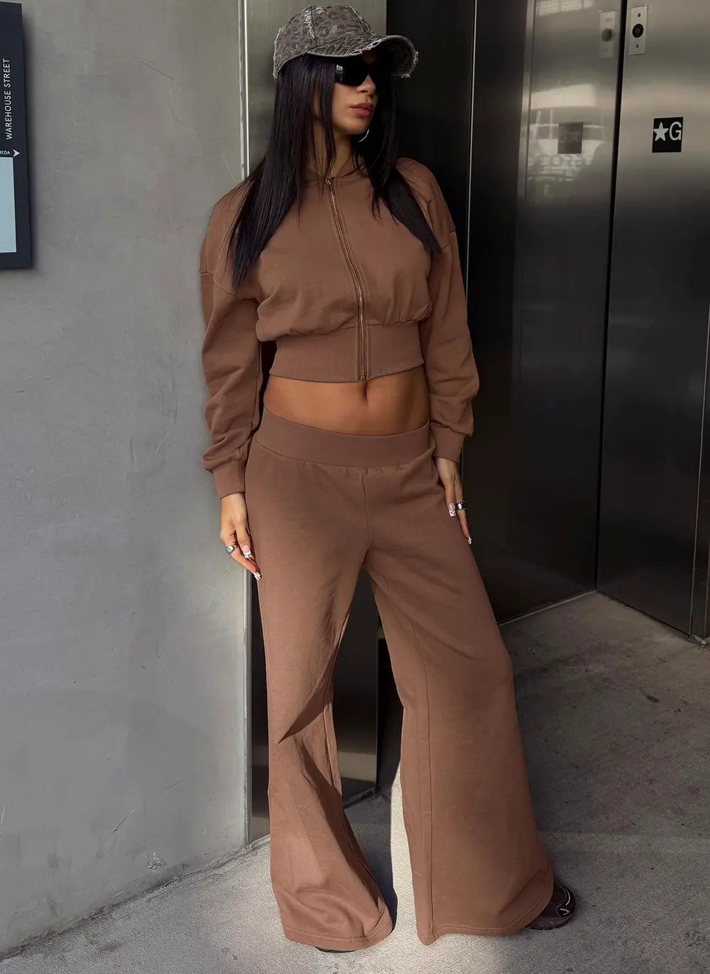 Peaks Flared Track Pants Cocoa