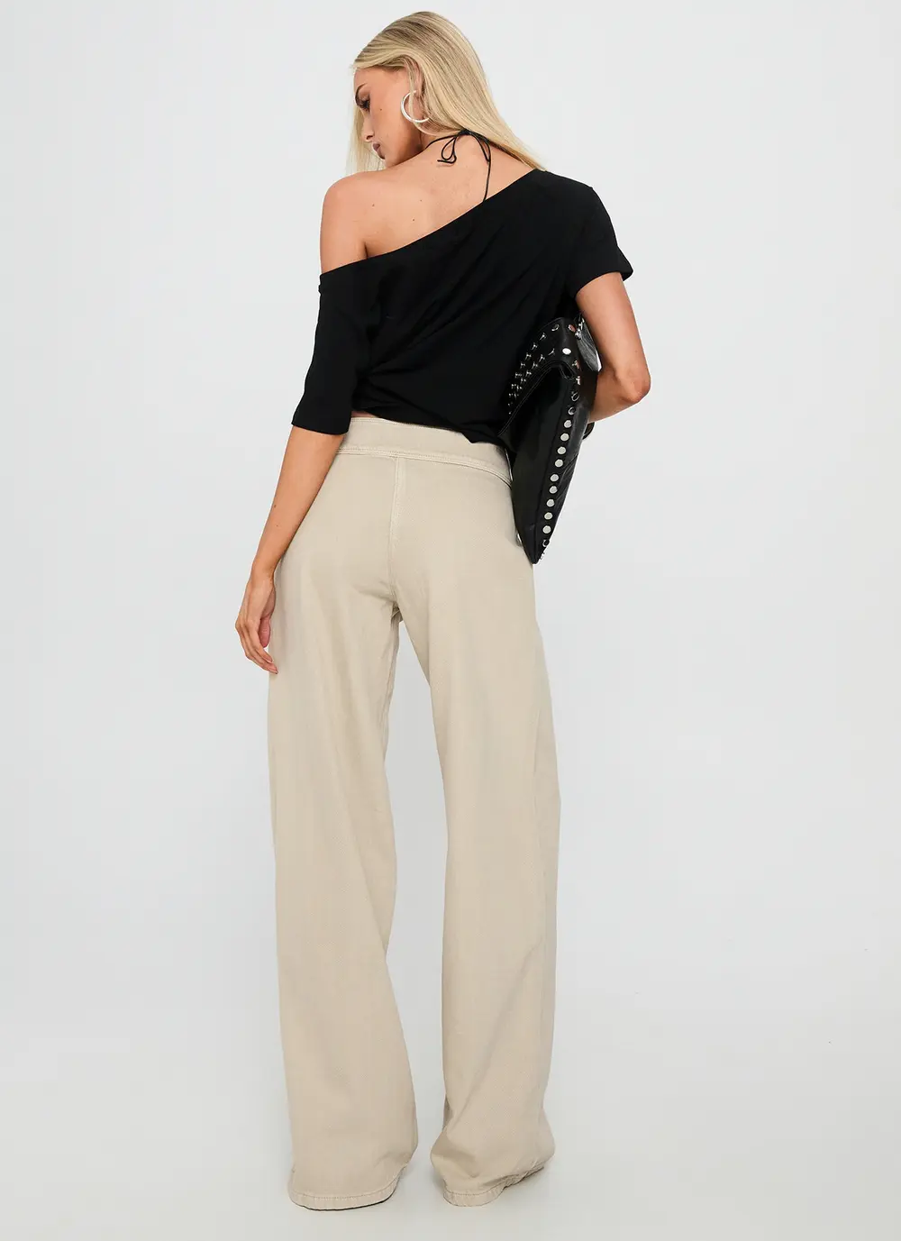 Boxie Mid Rise Wide Leg Jeans Washed Green