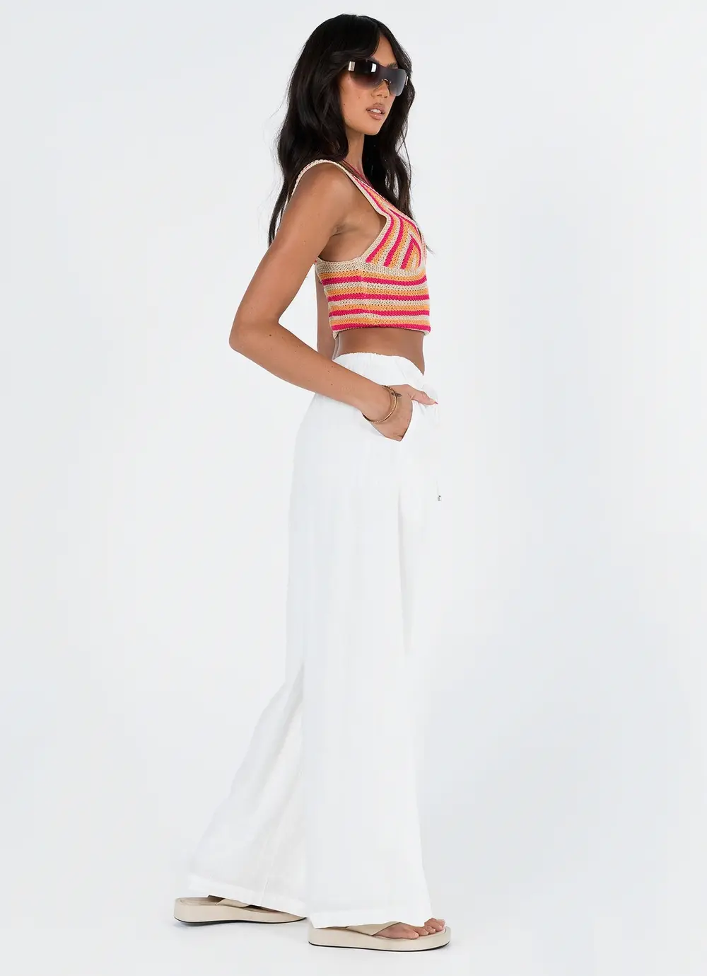 Ogilvie Linen Blend Pants White